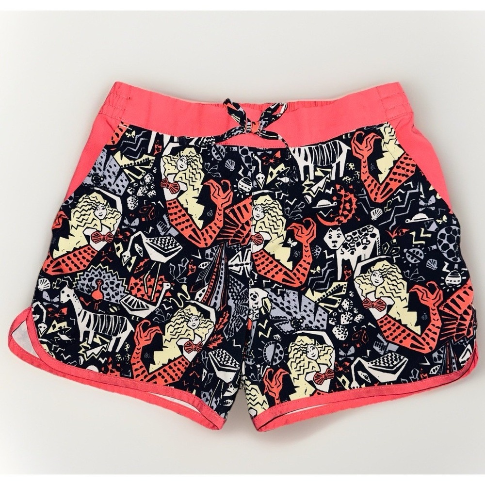 Columbia Shorts‎ Girls Medium 10/12 Omni Shade Under The Sea Beach Mermaid Cats